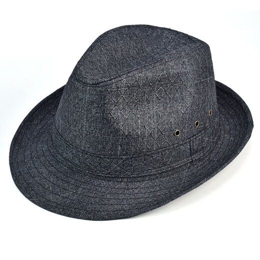 Middle-aged and elderly spring and summer hats for men in spring and autumn sun protection jazz cloth men's hats father and old man hat hemp black extra large 60 cm hat circumference