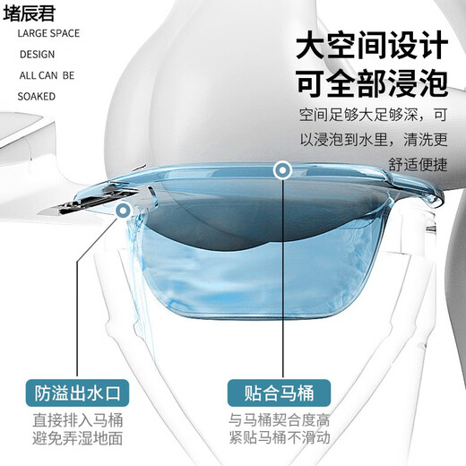 Meikejie ass-washing artifact, male hemorrhoid basin, bidet for men and women, special for girls, pregnant women, squat-free toilet to wash butt pp, upgraded smart toilet model-transparent gray hanging jun