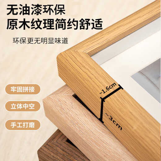 Century Kaiyuan wooden frame table wedding dress photo printing and frame wall hanging couple photo wall family portrait combination picture frame ornaments custom plus photo printing 7-inch walnut color