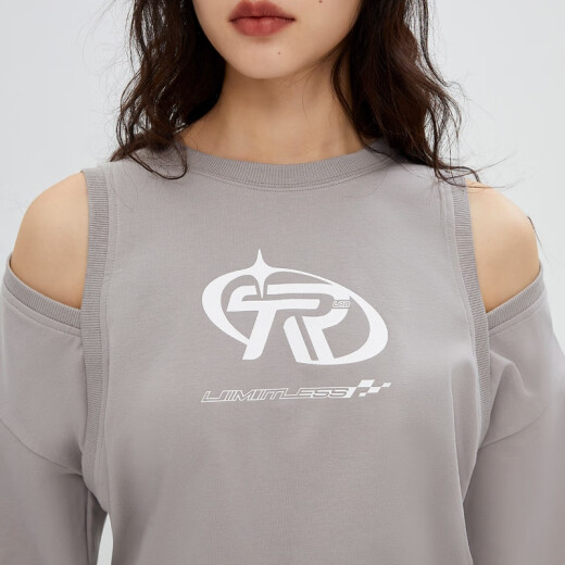 Solo el temperamento de la moda de invierno versátil cuello redondo suelto sudadera de manga larga para mujeres 12349S025 E38 Travel Bird Gray s (160) 80a