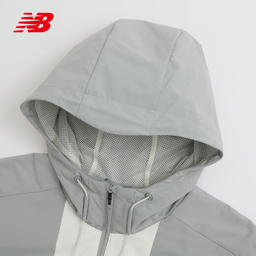 NEW BALANCE/NB Woven Jacket女款经典简约休闲运动卫衣连帽外套 NAE12392-GR 灰色 S