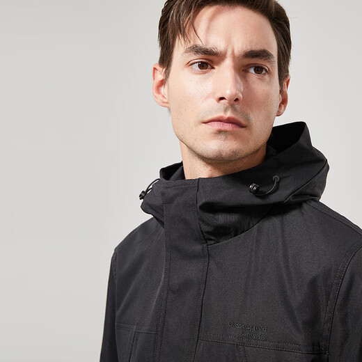 Shanshan trench coat men's autumn business casual commuting to work warm comfortable zipper hooded mid-length top men's blazer