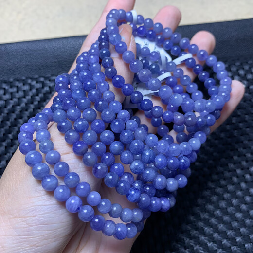 Library selects natural Tanzania Ocean Heart Tanzanite single circle bracelet gemstone jewelry amethyst crystal bracelet gift for women (S128) about 4.9-5.4mm