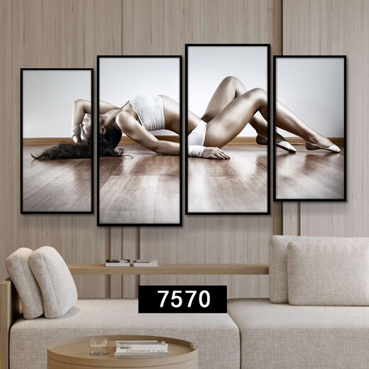 GLM gym decorative painting yoga studio hanging painting beautiful dancer mural dance training classroom wall poster Pilates 7570 30*60-2 pieces 40*80-2 pieces 4 pieces