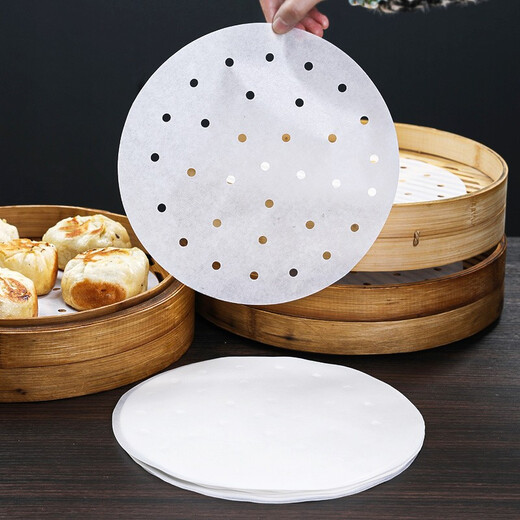 Fangcaodi disposable steamer paper 80 sheets round non-stick oil paper drawer cloth steamer cloth steamed bun steamed bun paper pad 23cm