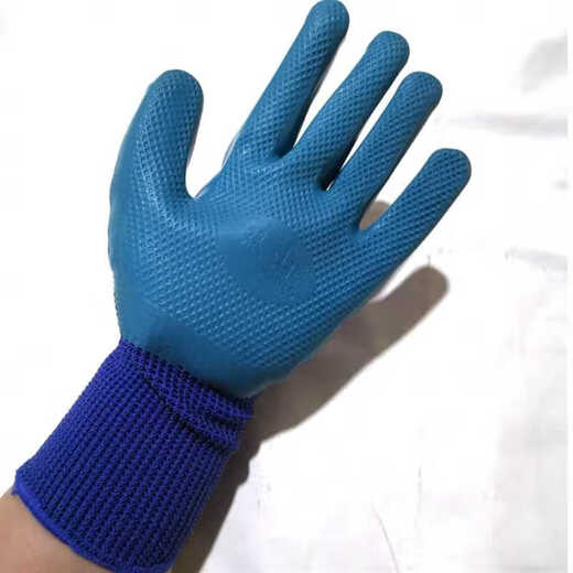 Shuangshan Jiunai Wang W688 Gants de protection du travail en relief en relief gants de chantier de construction sans glissement à usure purement résistante à la colle W698 (1 paquet 12 paires