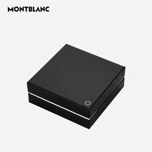 万宝龙（MONTBLANC）男士钢/树脂商务袖扣银色蓝色礼物送男友 116655