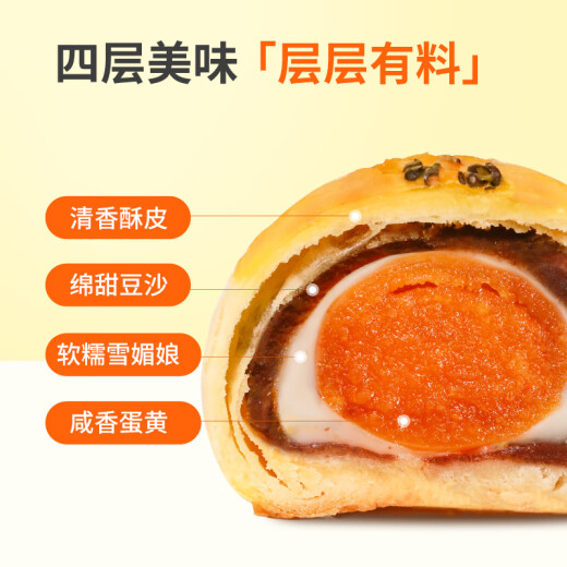 Tongue Egg Yolk Crisp 10 pieces Snow Mei Niang Pastry Meal Replacement Bread Breakfast Snack Internet Celebrity Leisure Snack 500g/box