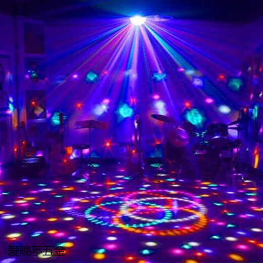 Ziyingcha KTV colored lights, colorful lights, household rotating KTV colored lights, colorful magic ball stage lights, flash lights, spotlights, rotating seven