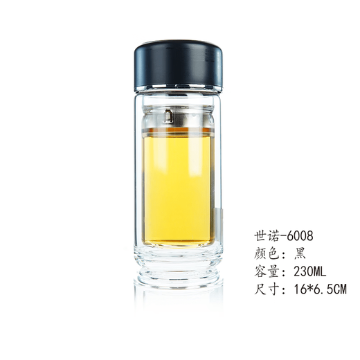 Shantoulin Village Glass Cup Songdao Double Glass Cup Men and Women Fashion New Crystal Cup Tea Cup Business Office 00ml Poetry Special (1585) Blue