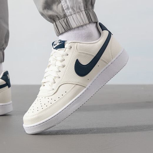 
Nike (Nike) men's shoes 2025 summer new COURT simple version AJ classic white shoes sports and casual shoes skateboard shoes HQ4867-101 sail white/army deep sea blue 40