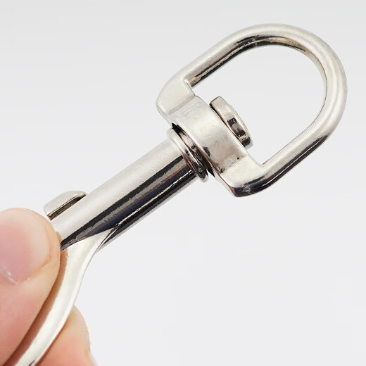 Juchuangqi pet single-head buckle stainless steel dog buckle traction rope chain buckle diving spring buckle rotating universal buckle key chain zinc alloy-No. 2 8.3cm