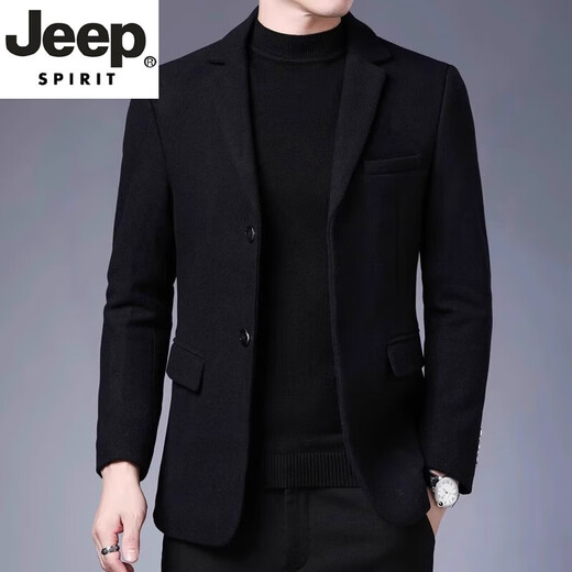 JEEP SPIRIT light luxury high-end red wool suit men's wool coat autumn and winter light luxury casual cashmere suit jacket men M902 red 170