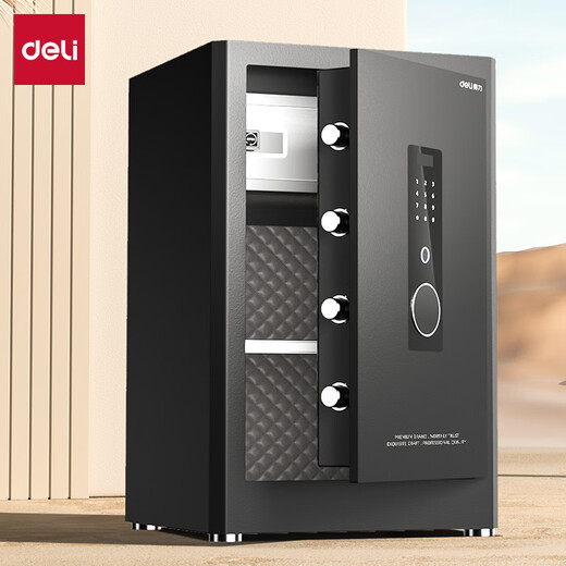 Deli (DELI) Deli Zhuoran Home Safe Home Mini Mini Height 45cm Password Fingerprint Anti-theft Safe Office 60cm Fingerprint Password - With Inner Cabinet - AE831-Z