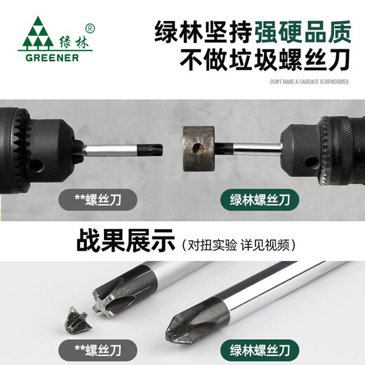 Green Forest (GREENER) magnetic screwdriver set cross screwdriver household small screwdriver set maintenance tool driver combination