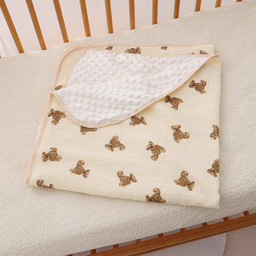 Cotton++ Beanie Blanket Baby Quilt Baby Children Beanie Quilt Kindergarten Nap Blanket Air Conditioner Spring Autumn Summer Cooling Quilt Four Seasons Class A Beanie Blanket Chubby Bear-Spring and Summer 110*100cm 0-6 years old