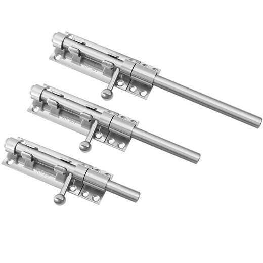 Zhiyin 304 stainless steel latch door lock buckle thickened anti-theft left and right door latch door buckle wooden door latch upper and lower heaven and earth latch _304 stainless steel 14 core with screws (6 inches)