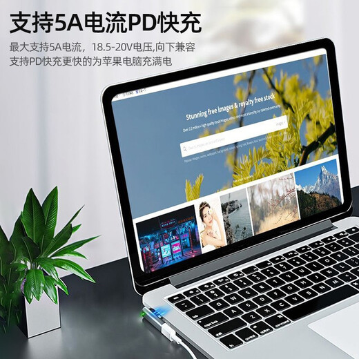 trendsetter 苹果笔记本充电器转接头type-c转magsafe2转换器磁吸T头诱骗器适用 A1435/A1425/A1502