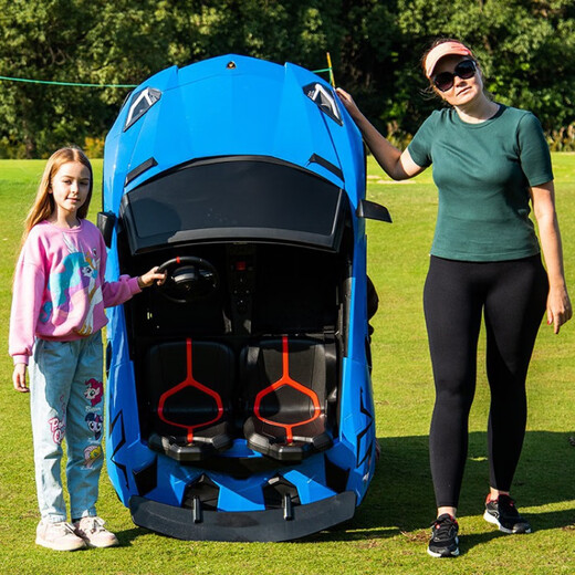 JHBEE two-seater Lamborghini 1-8-year-old electric car large four-wheel parent-child sports car toy car can be used for adults paint powder + 24V14A + pneumatic wheel + leather seat Light sound brushless motor