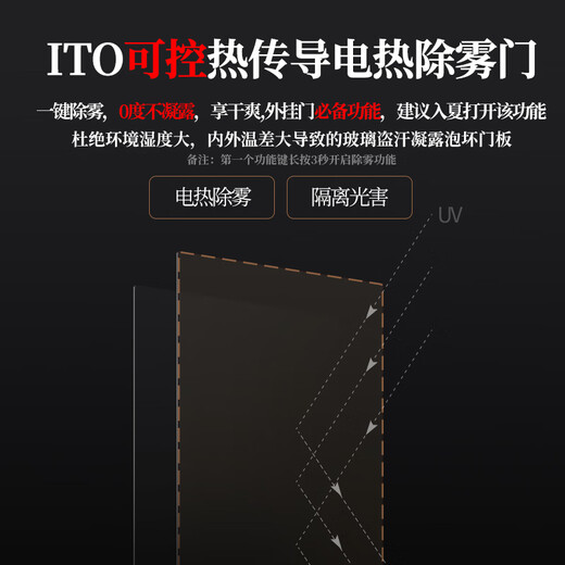 EREMITE Bar Embedded Wine Cabinet Constant Temperature Wine Cabinet Constant Temperature and Humidity Cigar Cabinet Beverage Cabinet Refrigerated Tea Cigar Cabinet Freezer External Door Panel Embraco Frequency Converter 400 Depth Ice Bar/Ultra-Thin Model/High-end Vacuum Door (Pre-ordered) 85L