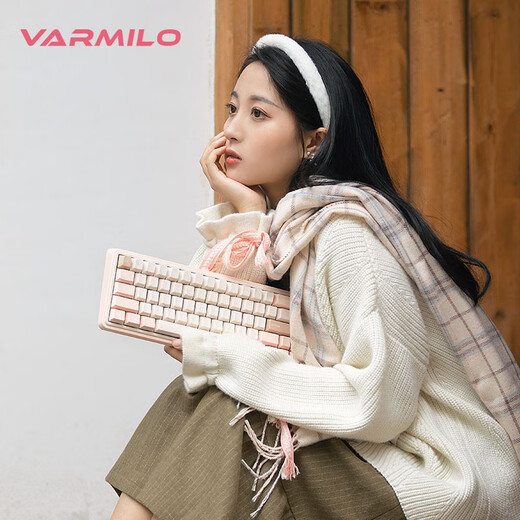 Amilo (Varmilo) Mini series minilo Capacitor keyboard Gaming keyboard Office keyboard Portable keyboard Ji Qiuli 67-key dual-mode (Bluetooth + Wired) Capacitor V2 Rose Red Axle