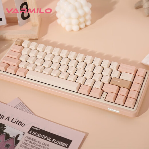 Amilo (Varmilo) Mini series minilo Capacitor keyboard Gaming keyboard Office keyboard Portable keyboard Ji Qiuli 67-key dual-mode (Bluetooth + Wired) Capacitor V2 Rose Red Axle