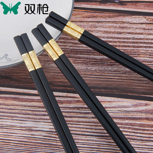 Boissticles en alliage à double pistolet (Suncha) pour résistance à haute température, Famille Fast and Milaid de haute qualité 2022 Nouveau baguettes haut de gamme KZ4882 ALLIAGES CHOPSTICKS JINFU Personnages 8 Double Pack