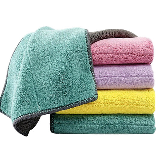 Miaomei rags, household dishwashing cloths 25*25 5 pieces, car wiping scouring pads to remove oil, absorb water, and do not stick to oil for lazy people
