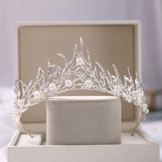 Crown tiara 18 adult gift internet celebrity birthday fairy princess crystal crown bridal tiara high-end new style SN4559 26 styles - silver simple decoration