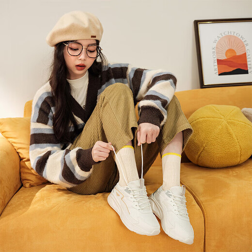 361 Women's Sports Shoes Spring and Summer Leather Commuting Water-Repellent Thick-soled Casual Running Shoes Women 682336712-1