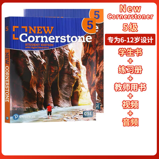 American ESL umfassende Grundschule Lehrbuch Neue Cornerstone Stufe 123456 Schülerbuch + Übungsbuch -Schüler -Set einschließlich Online -Lernkonto Level 4 Übungsbuch