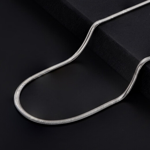 IDEAGEMER Snake Bone Chain Necklace Men's Fashion Trend Exquisite Personality Handsome and Versatile European and American Style Men's Plain Chain Clavicle Chain Fashion Snake Bone Chain-50CM