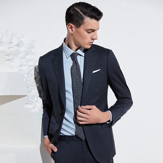 Announcement bird spring formal suit (single top) work wool suit men EBB221009 blue 48A
