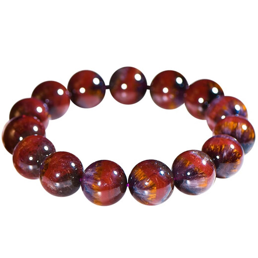 Eternal symbol light luxury jewelry grade natural crystal four-color Aurora titanium bracelet Aurora 23 bracelet Valentine's Day gift for men and women jewelry grade color Aurora 10mm-with certificate