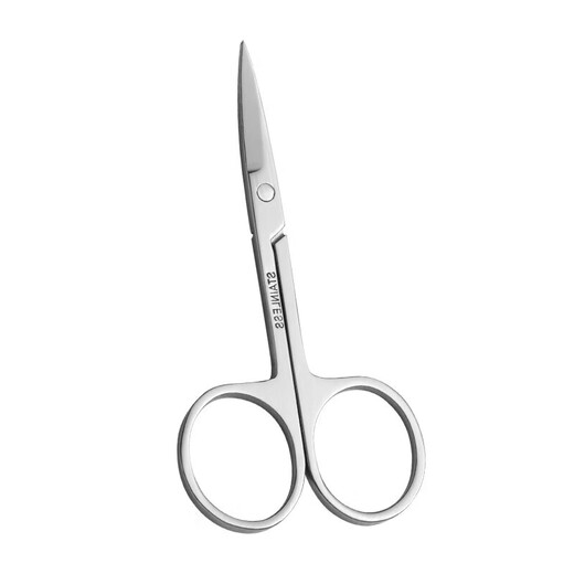 Eyebrow trimming scissors eyebrow nose hair trimmer men's stainless steel pointed beauty eyelashes makeup small scissors beauty artifact straight cut + tip + round tip