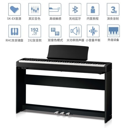 KAWAI electric piano ES120 black Kawai 88-key hammer keyboard for adults and children to perform digital electric piano + gift bag