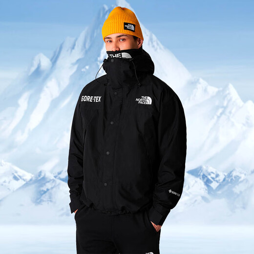 North Face American version of men's Mountain high-end hard shell jacket GTX waterproof breathable autumn and winter outdoor windproof warm jacket JK3-Black M