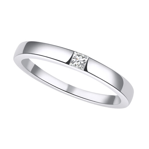 Platinum Ring Men's Moissanite Moissanite Diamond Ring Silver Couple Ring Shan Hai Ke Ping (No. 12-25 Shuan Kou) Photographed