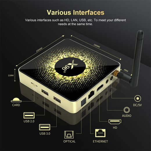 AIRWORLD X96X10 电视盒子双杜比S928X-J机顶盒8K硬盘播放器无线千兆WIFI6 8G 64G 蓝牙遥控器