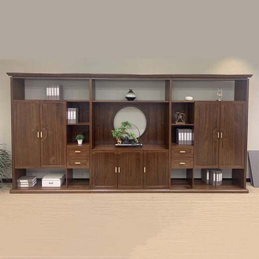 Kong Qiu Mingge (KOQUMGE) New Chinese style solid wood boss desk modern simple business president walnut wood table and chair combination high-end atmospheric executive desk office computer desk boss desk 2400W*1050D*760H