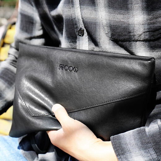 Kuh Herrenhandtasche Herren große Kapazität Kupplungsumschlagbeutel Business Casual Handtasche C-8610 großgröße