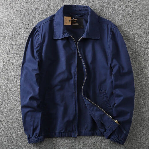 
Ranwei Ferre American casual jacket men's spring and autumn thin style middle-aged and young workwear versatile simple lapel top Military green-13068 2XL Recommended 160/180Jin [Jin equals 0.5 kg]
