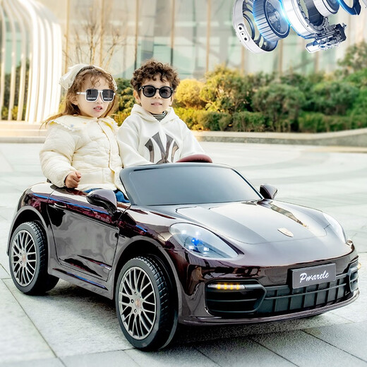 Kinderschuhe [verbesserter und verlängerter Doppelsitz] Kinder-Elektroauto können für Erwachsene, Allrad-Fernbedienung, Baby- und Kinderspielzeugauto [Farbe] Red Top Allradantrieb 24v7a + Doppel elektrisch [starke Leistung] verwendet werden.