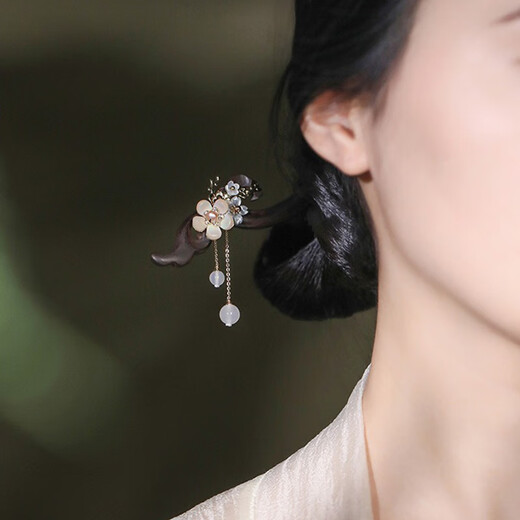 Kamalun (KAMALUN) Ebony Wood Hairpin New Chinese Style Hairpin Women's Ancient Style Style Wooden Hairpin High-end Updo Hair Accessory for Girlfriend Qingguangli Hairpin + Brand Gift Box