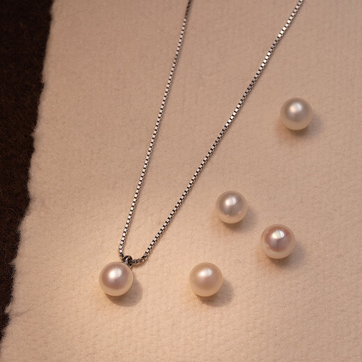 Duyin single pearl necklace women's silver necklace light luxury niche pearl pendant necklace 2023 new birthday gift 925 silver
