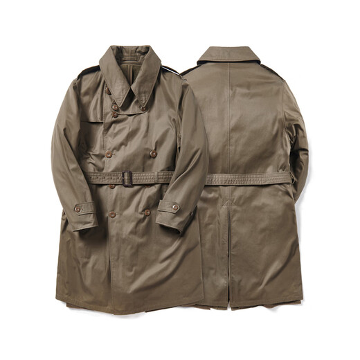 Children who are tired of playing trench coat + liner Okayama waterproof fabric Australian merino wool autumn and winter retro coat trench coat + liner set L