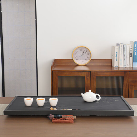 Simitang Wujin stone tea tray tea tray whole tea set set household large and small stone tea table tea tray custom logo size