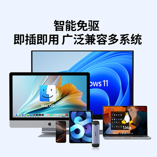 Greenlink M.2 NVMe protocol solid state drive box Type-C/USB3.2 plug-in mobile hard drive box suitable for laptops, Apple 17 mobile phones, external SSD hard drive boxes