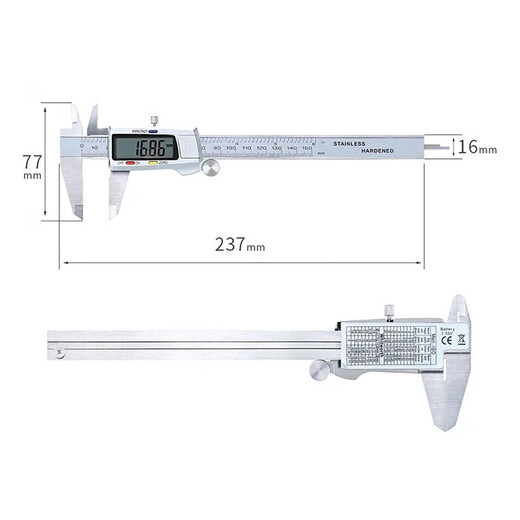 Stainless steel caliper 0-150mm electronic digital display vernier caliper 0.01mm with depth measuring rod 150mm no