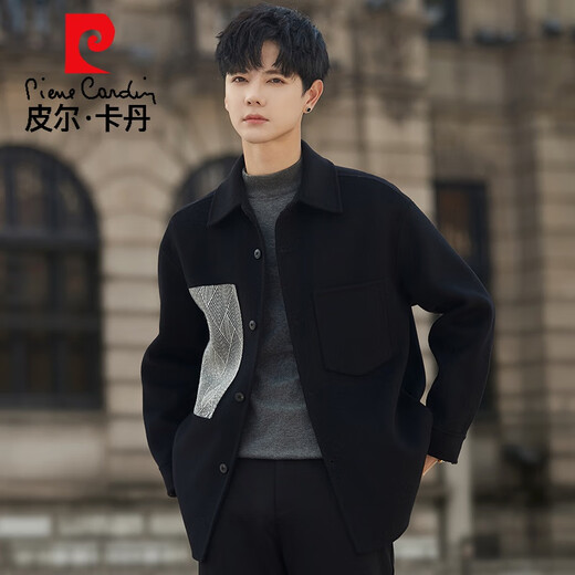 Pier Cardin High-end Light Luxury Doubledlide Tweed Jacket для мужской весны, осенью и зимой, контрастной цветной модной шерстяной шерсти